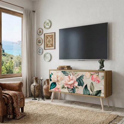 FLORAL GRACE Móvel de TV Compacto de 2 Portas