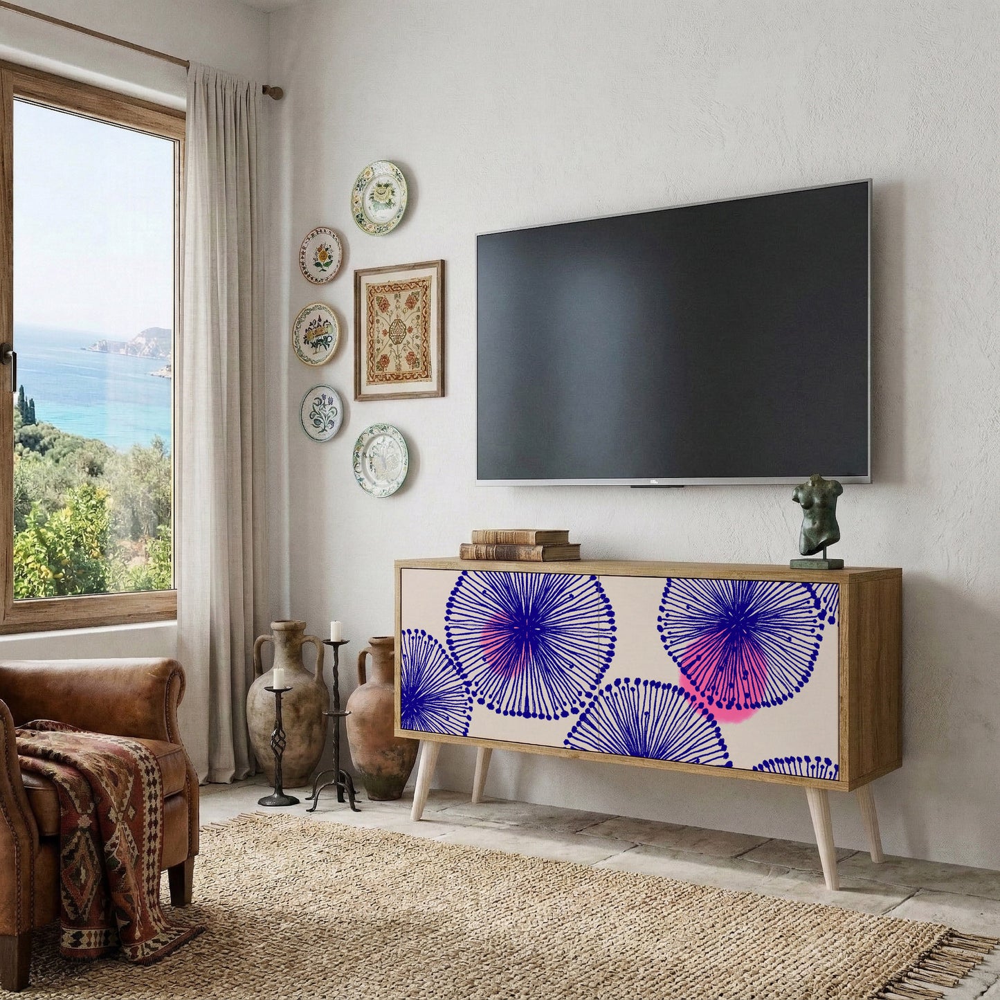 MAGIC NATURE Compact 2-Door TV Cabinet