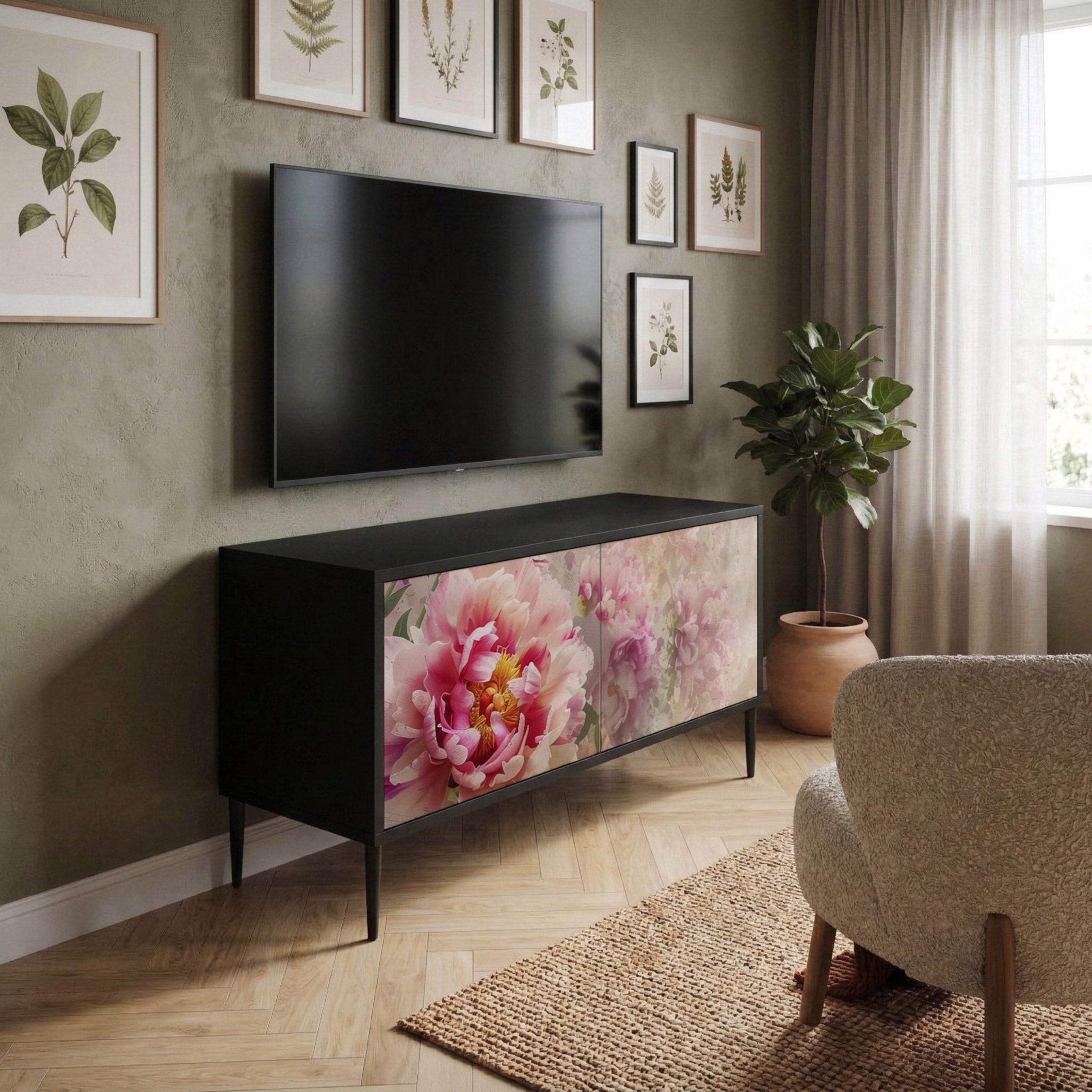 PEONY WHISPER Compact 2-Door TV Cabinet