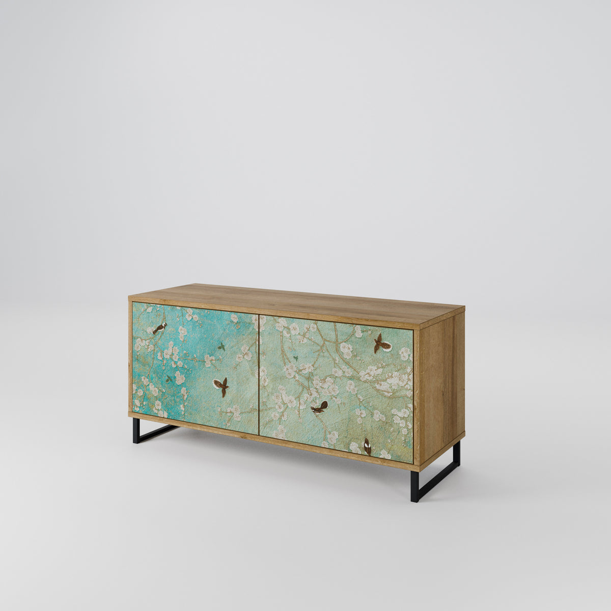 BLOOMING CHARM Móvel de TV Compacto de 2 Portas