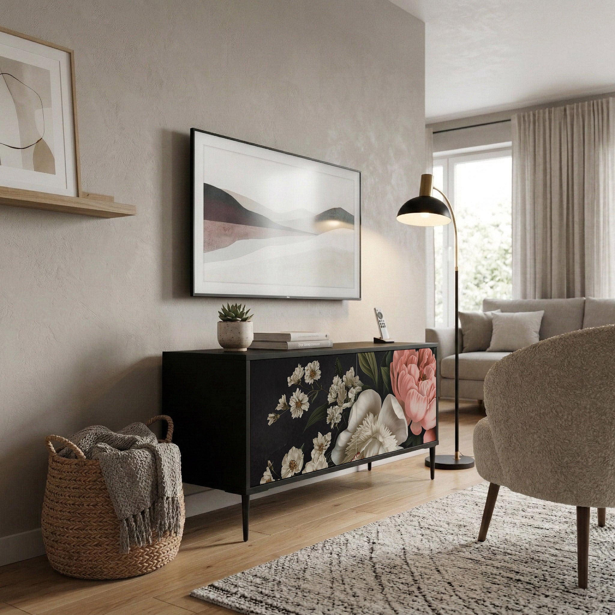 LUSH ELEGANCE Compact 2-Door TV Cabinet