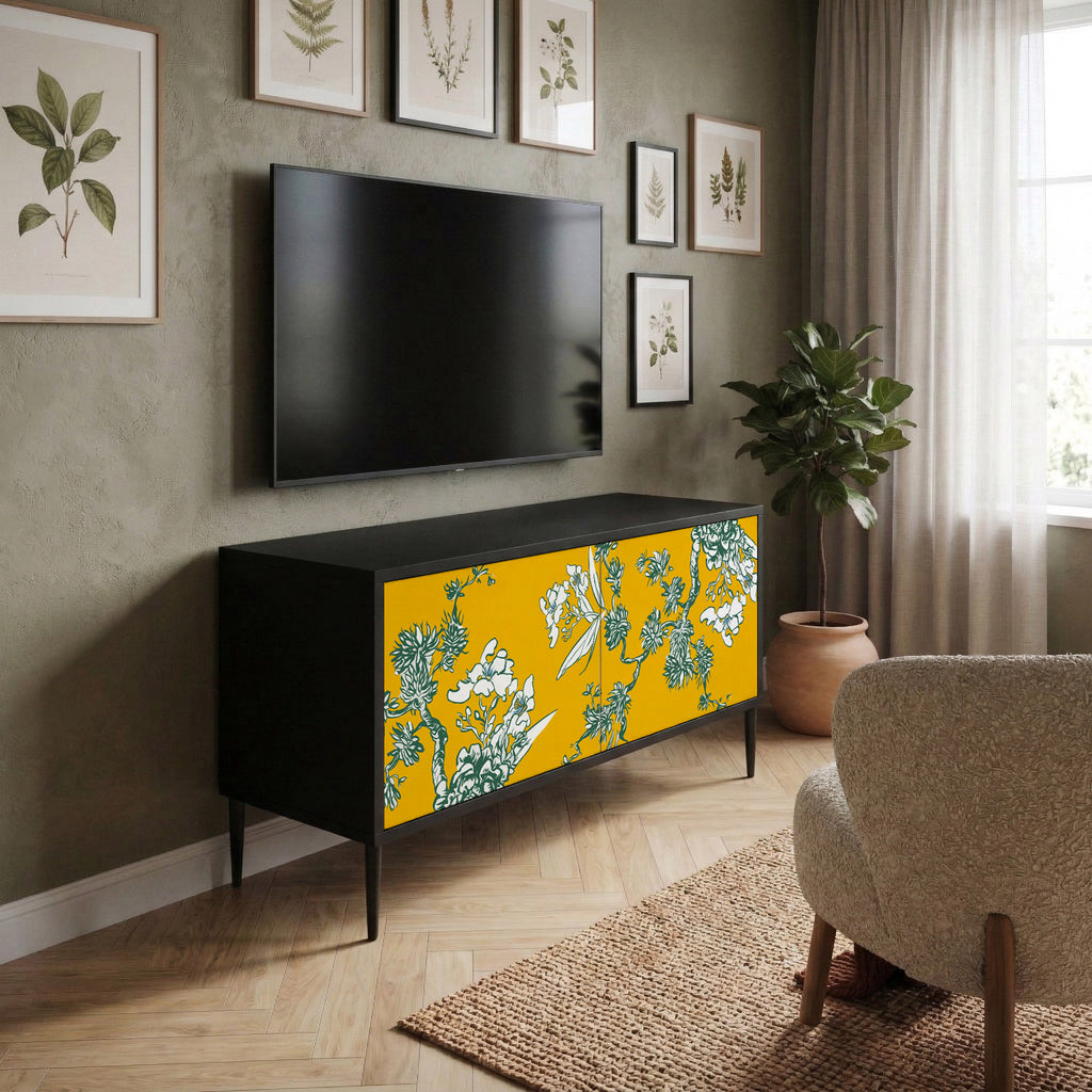 YELLOW CHINOISERIE Móvel de TV Compacto de 2 Portas