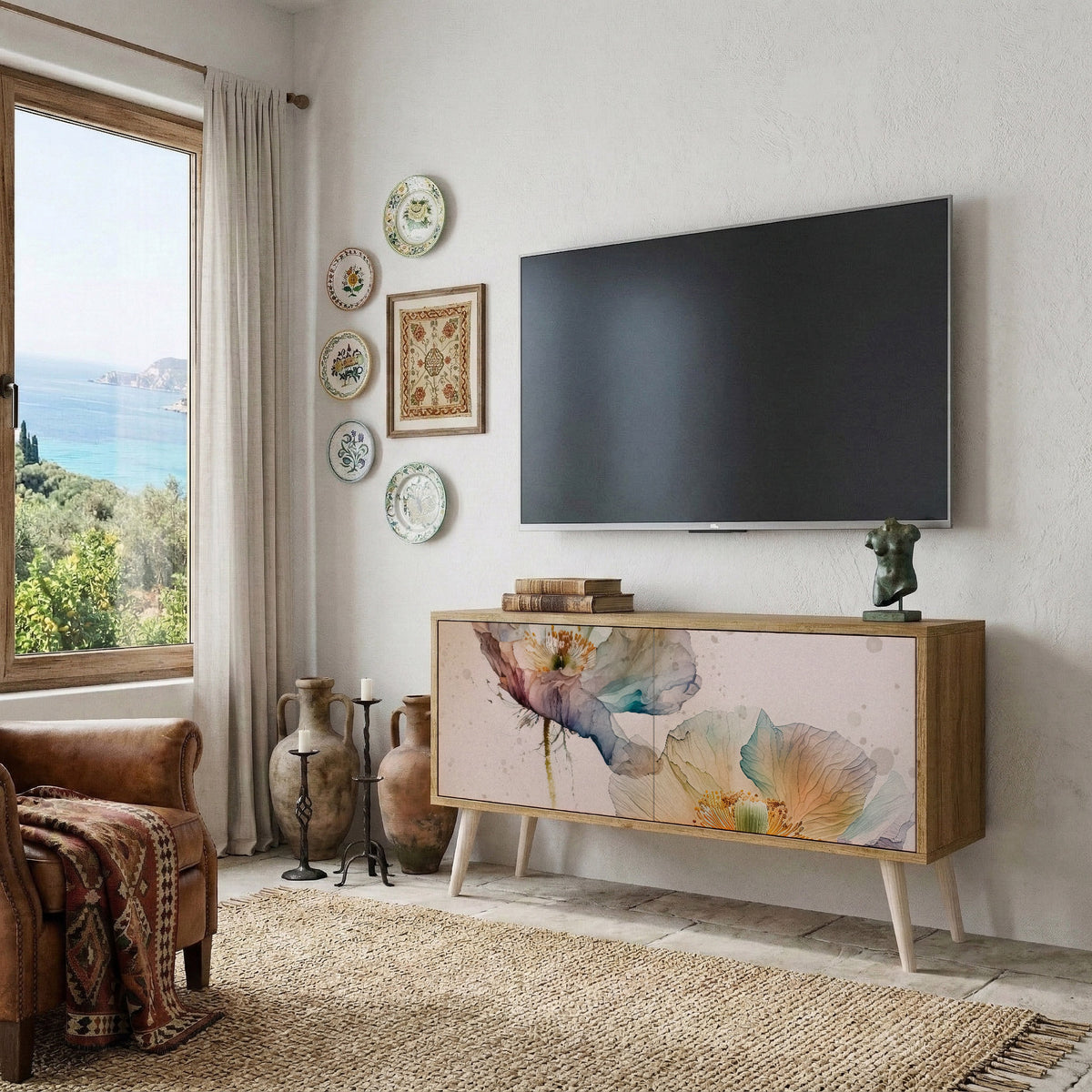 SOFTEN POPPY Móvel de TV Compacto de 2 Portas