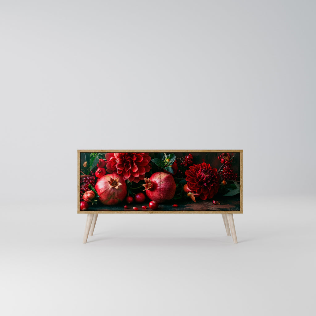 DAHLIAS AND POMEGRANATES Móvel de TV Compacto de 2 Portas