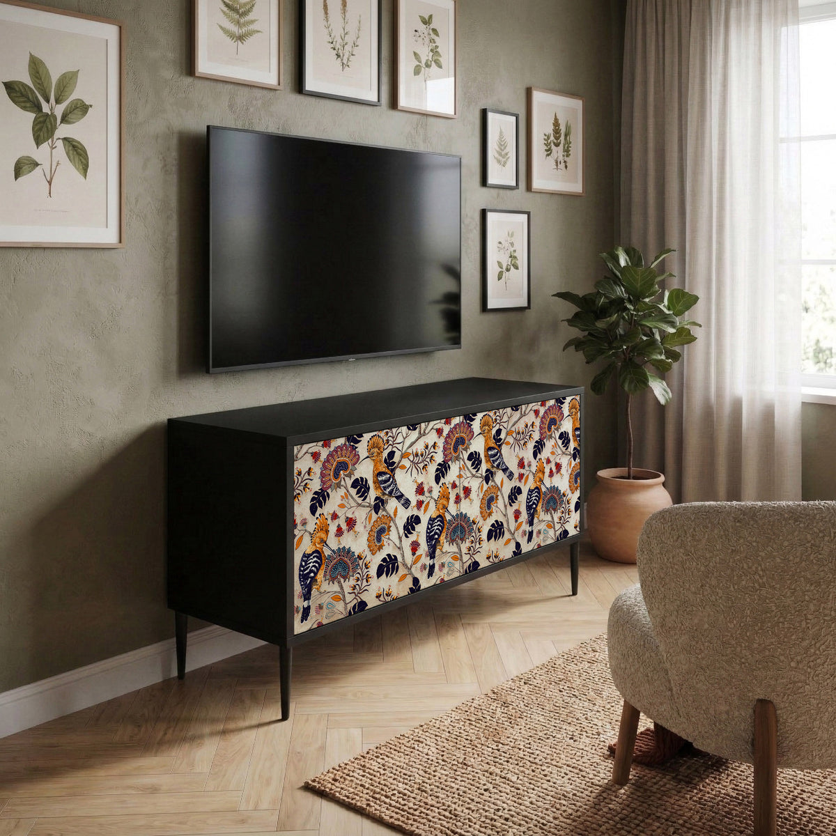 EMINENT HOOPOE Móvel de TV Compacto de 2 Portas