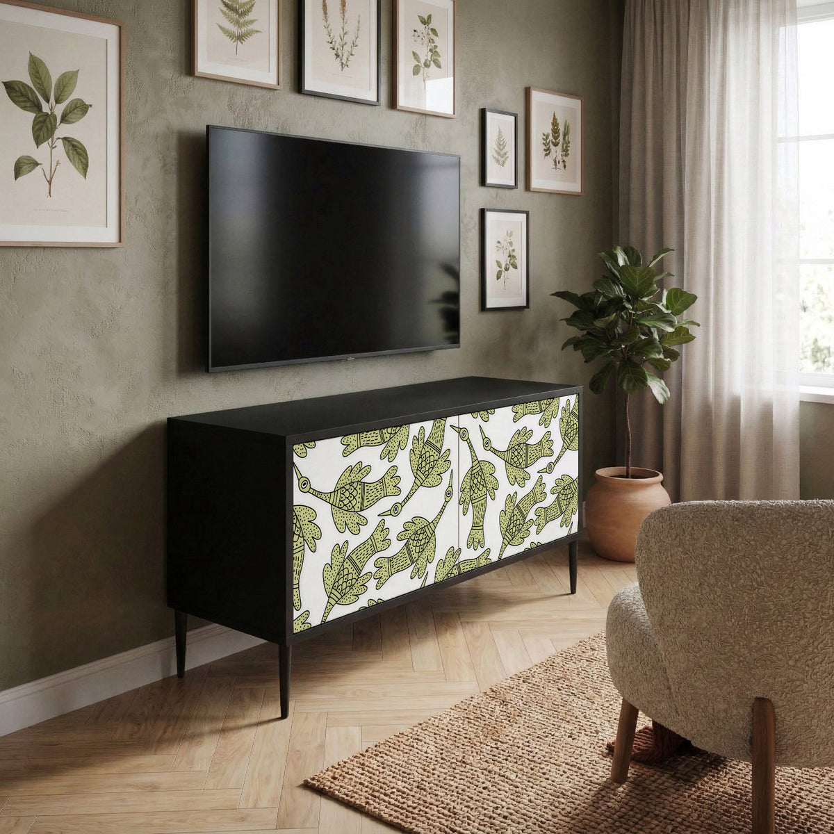 SEEDLING SONGBIRD Móvel de TV Compacto de 2 Portas