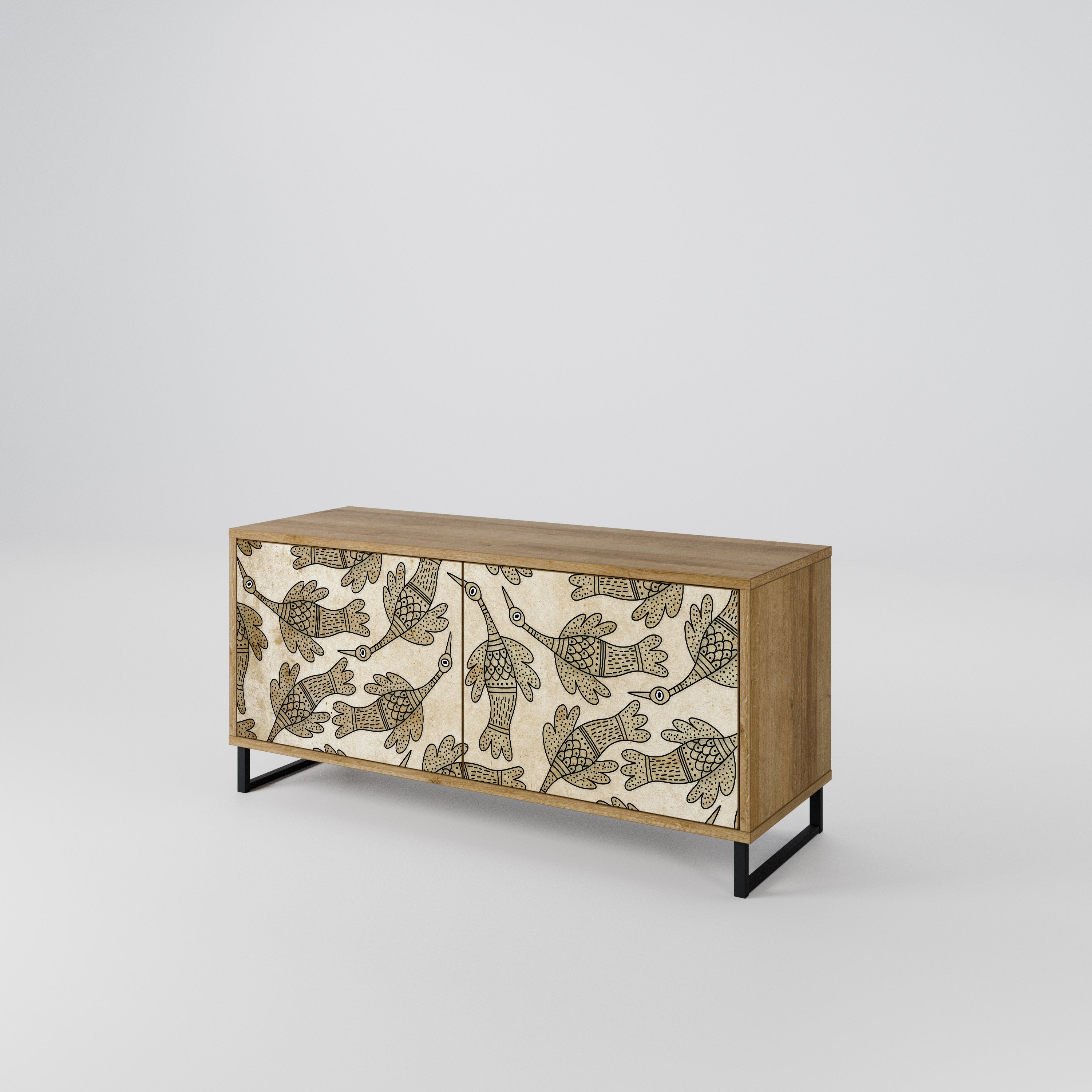 ALMONDINE SONGBIRD Móvel de TV Compacto de 2 Portas