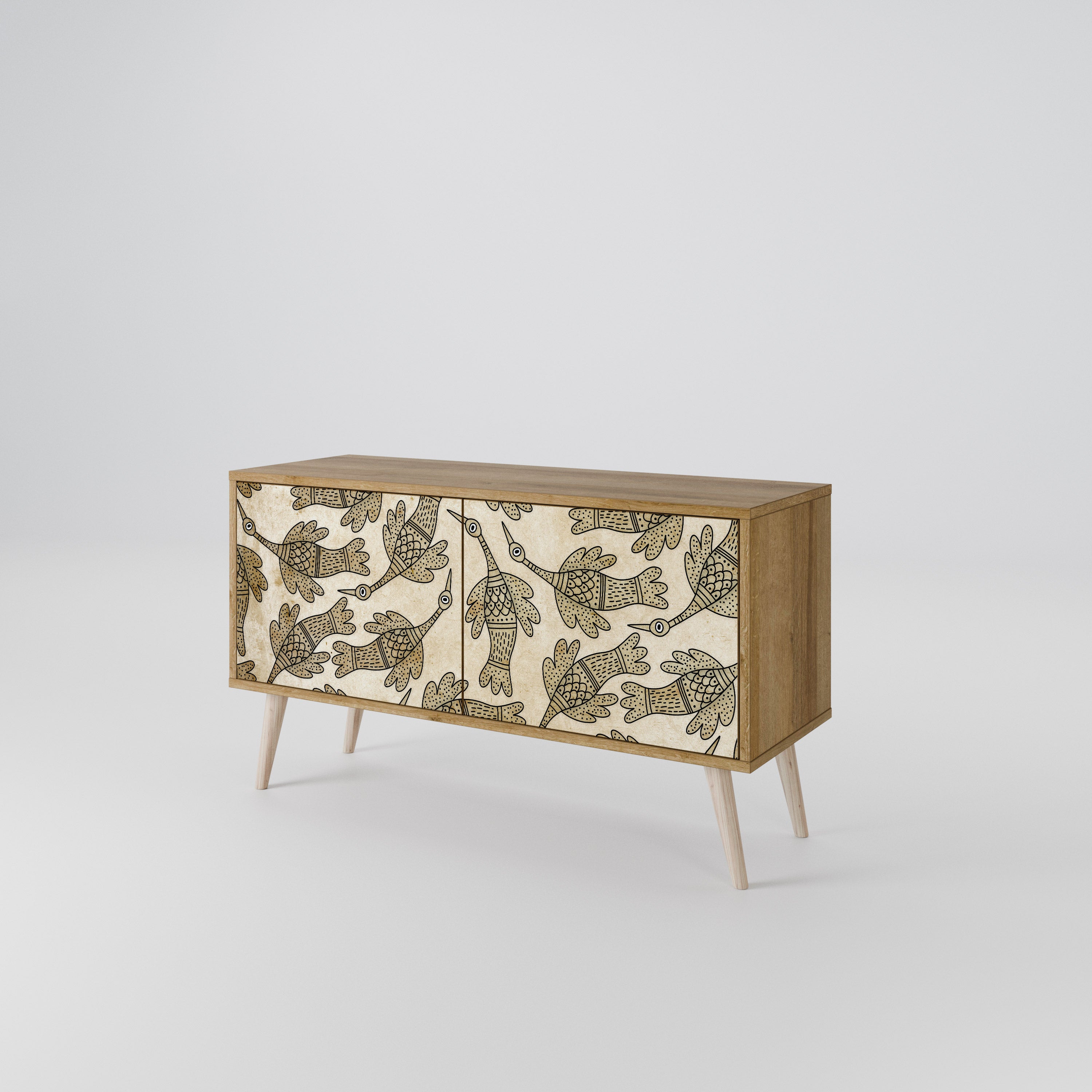 ALMONDINE SONGBIRD Móvel de TV Compacto de 2 Portas