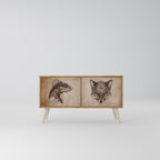 STEAMPUNK CLAN Compact 2-Door TV Cabinet