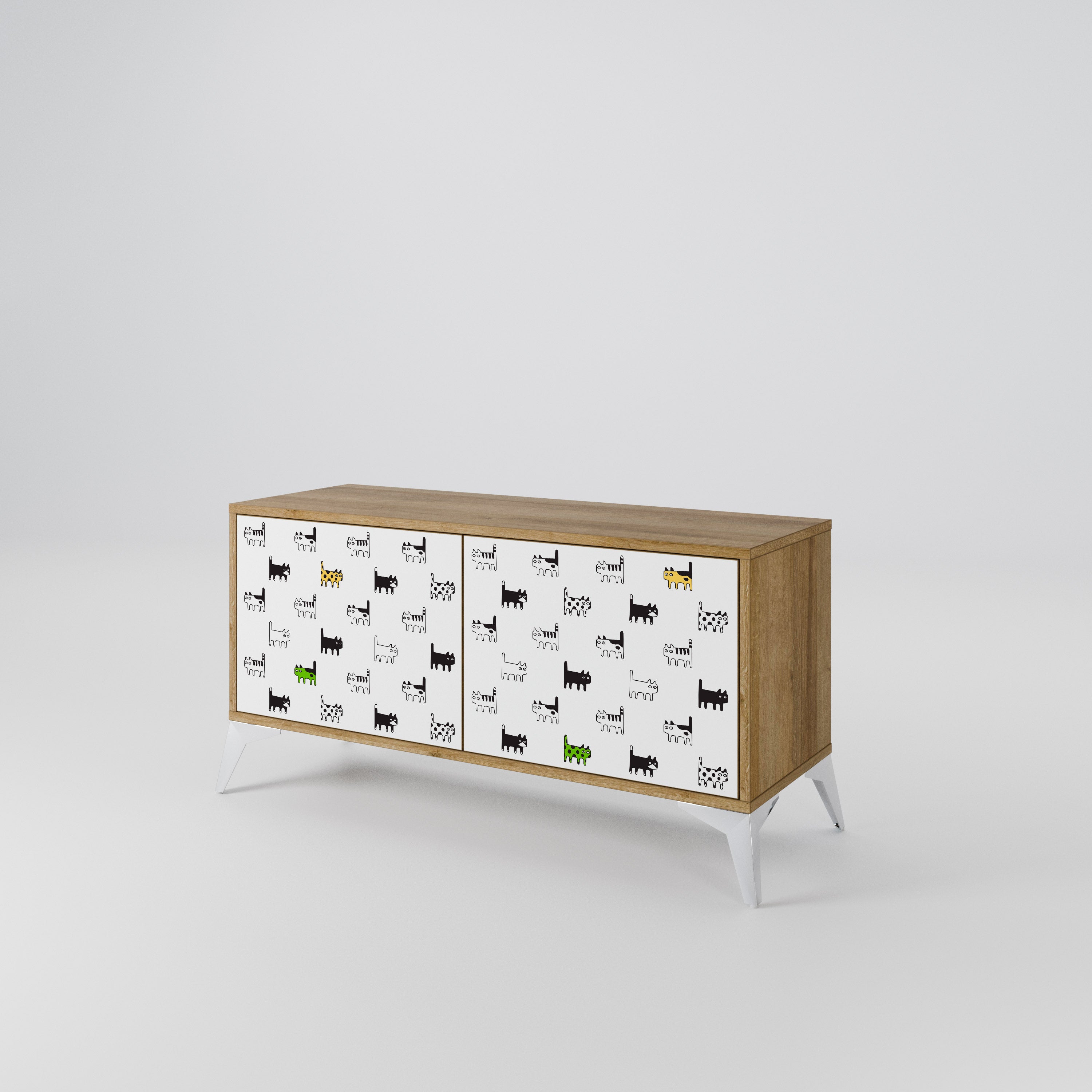 CATS COMPILATION Móvel de TV Compacto de 2 Portas