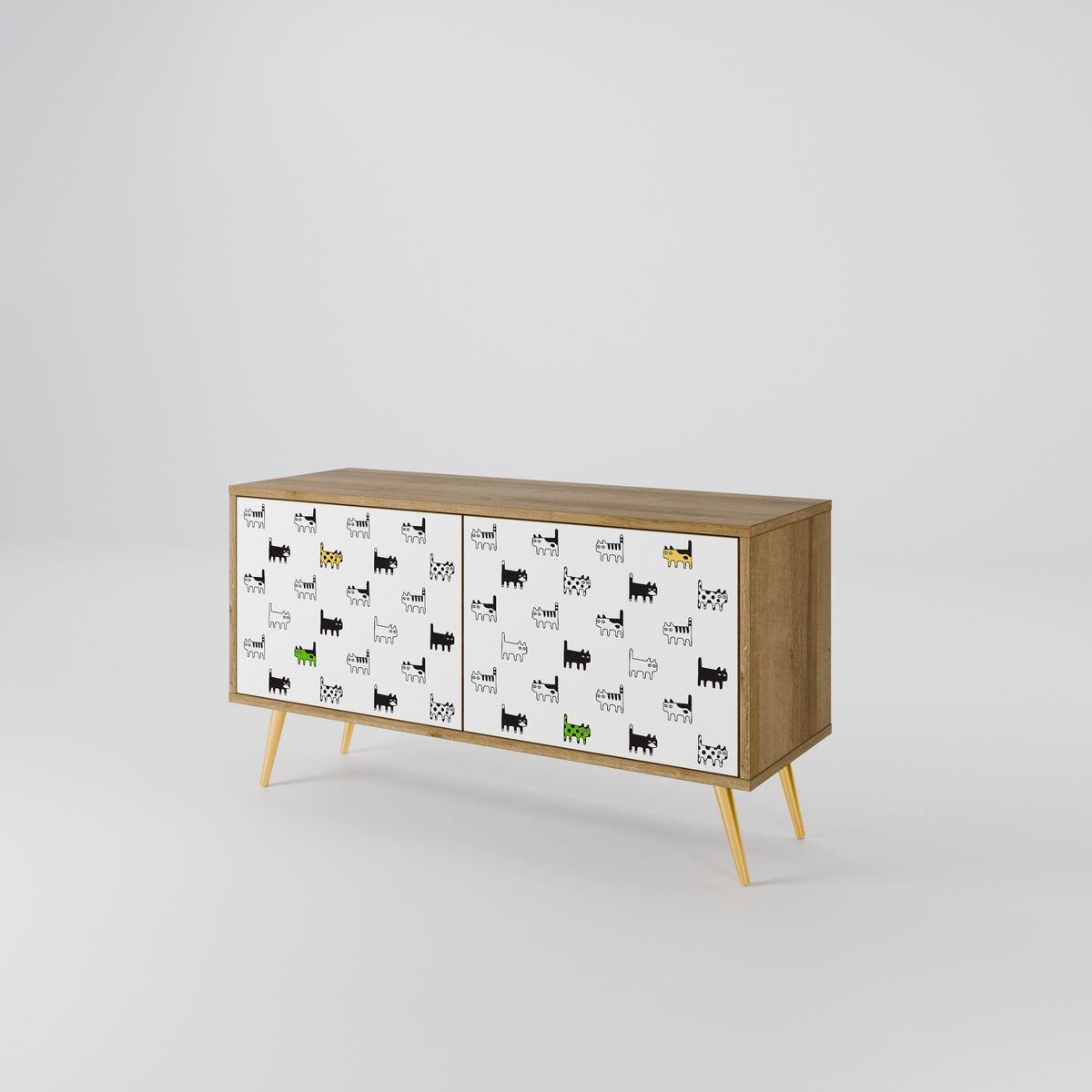 CATS COMPILATION Compact 2-Door TV Cabinet