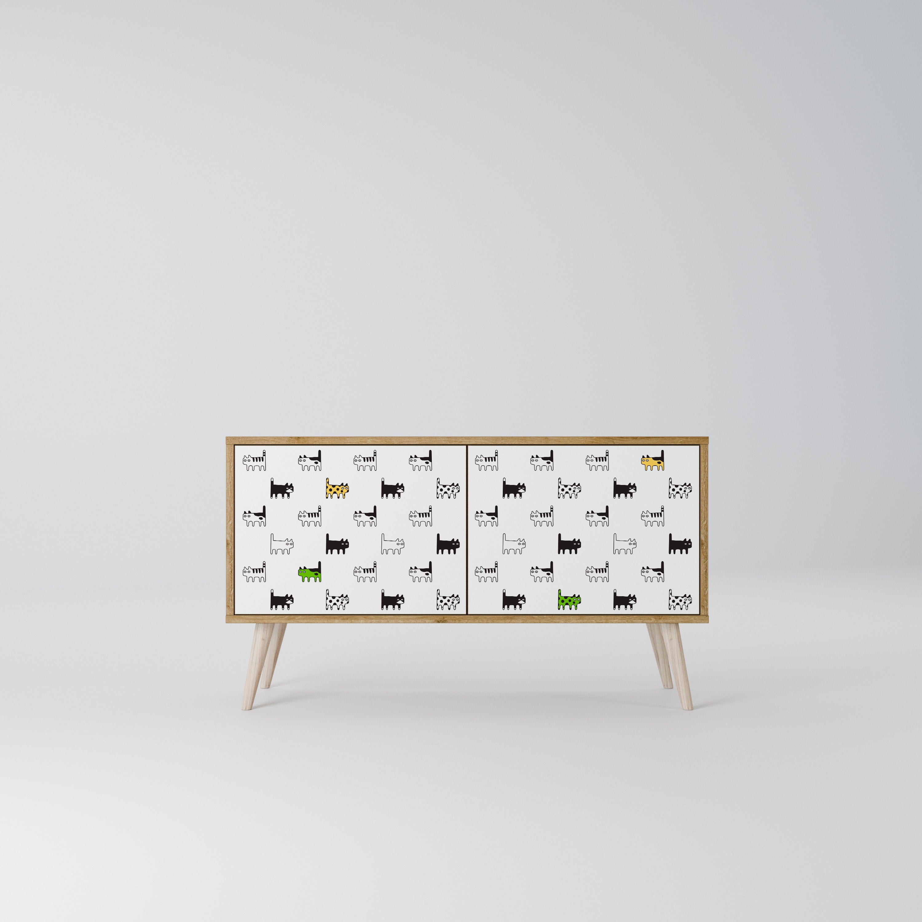 CATS COMPILATION Compact 2-Door TV Cabinet