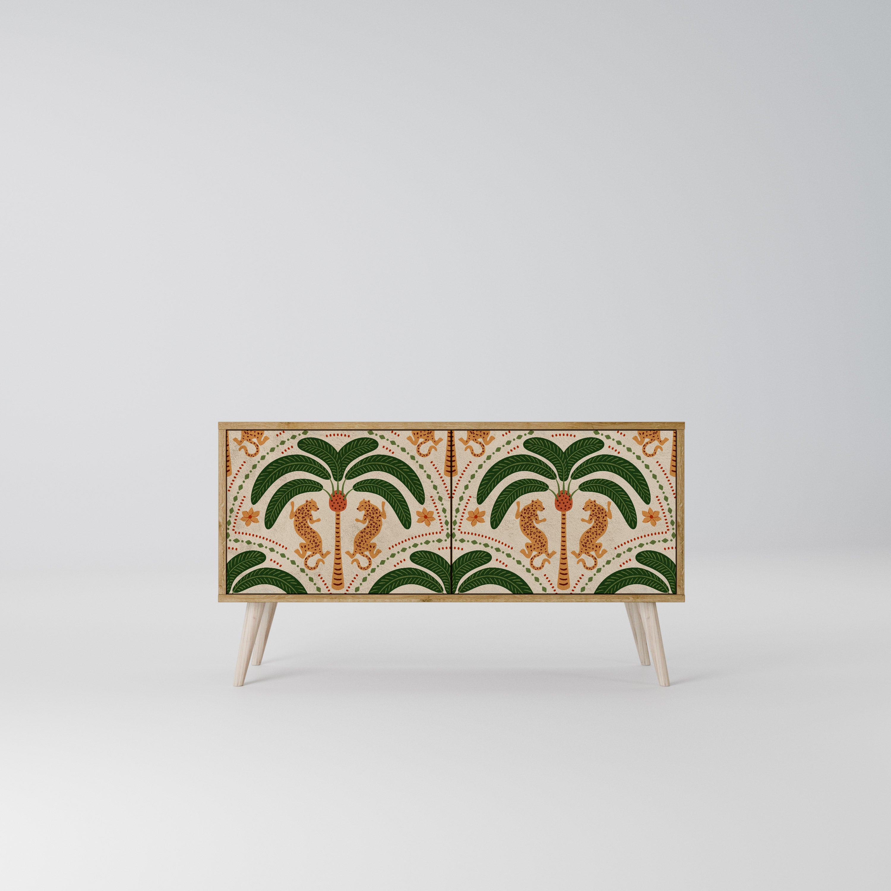 DANCING PREDATORS Compact 2-Door TV Cabinet