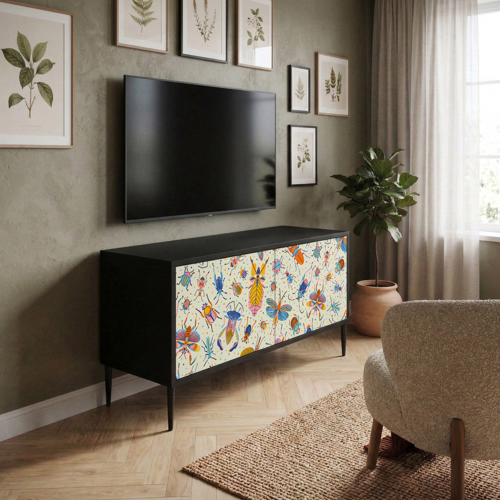 COLORFUL INSECTS Móvel de TV Compacto de 2 Portas