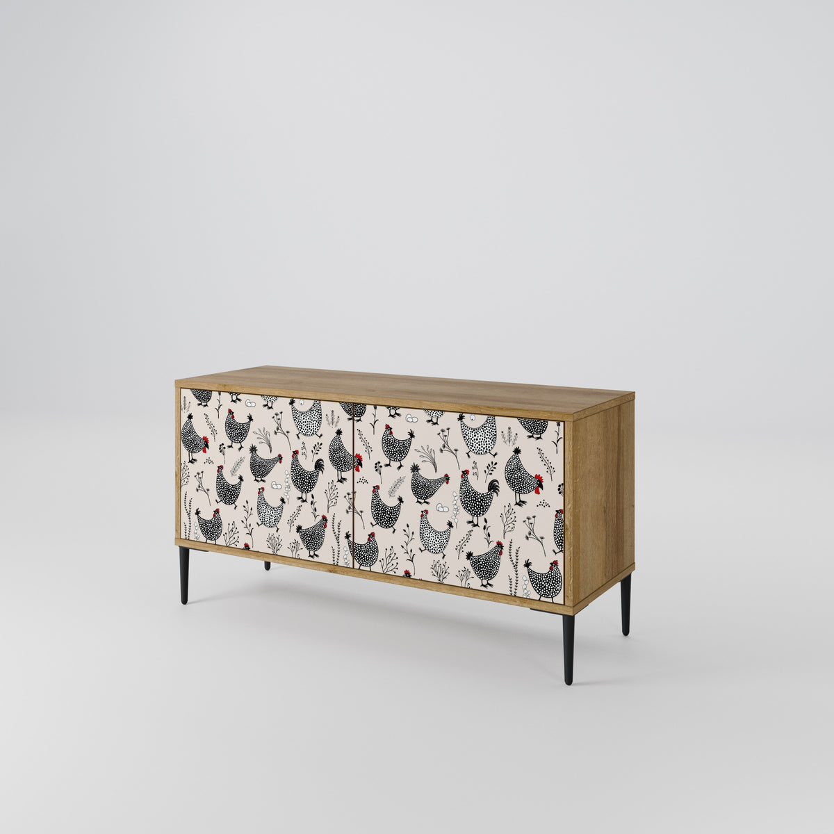 HAPPY HENS Móvel de TV Compacto de 2 Portas