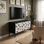 HAPPY HENS Compact 2-Door TV Cabinet