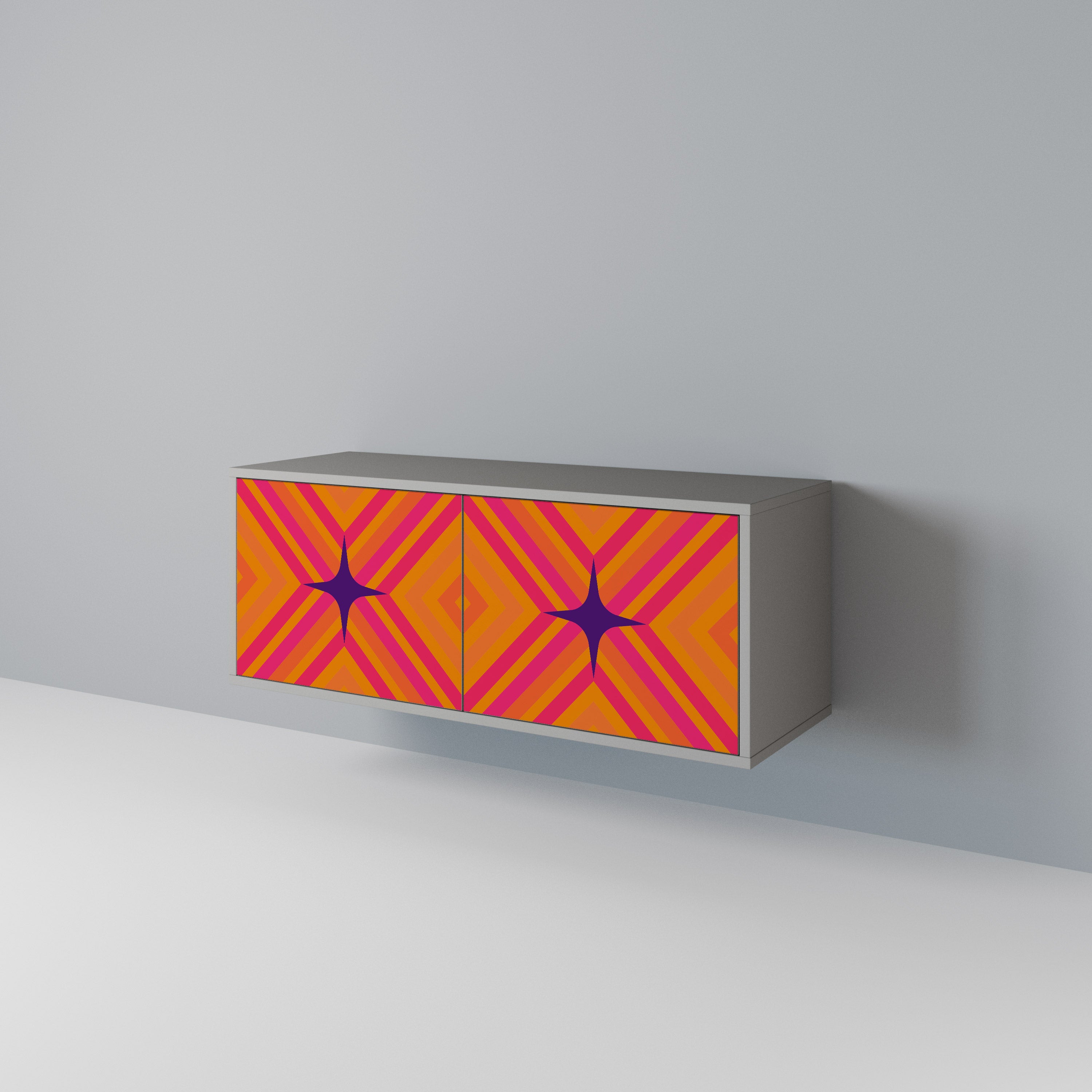 GEOMETRIC BRILLIANCE Compact 2-Door TV Cabinet