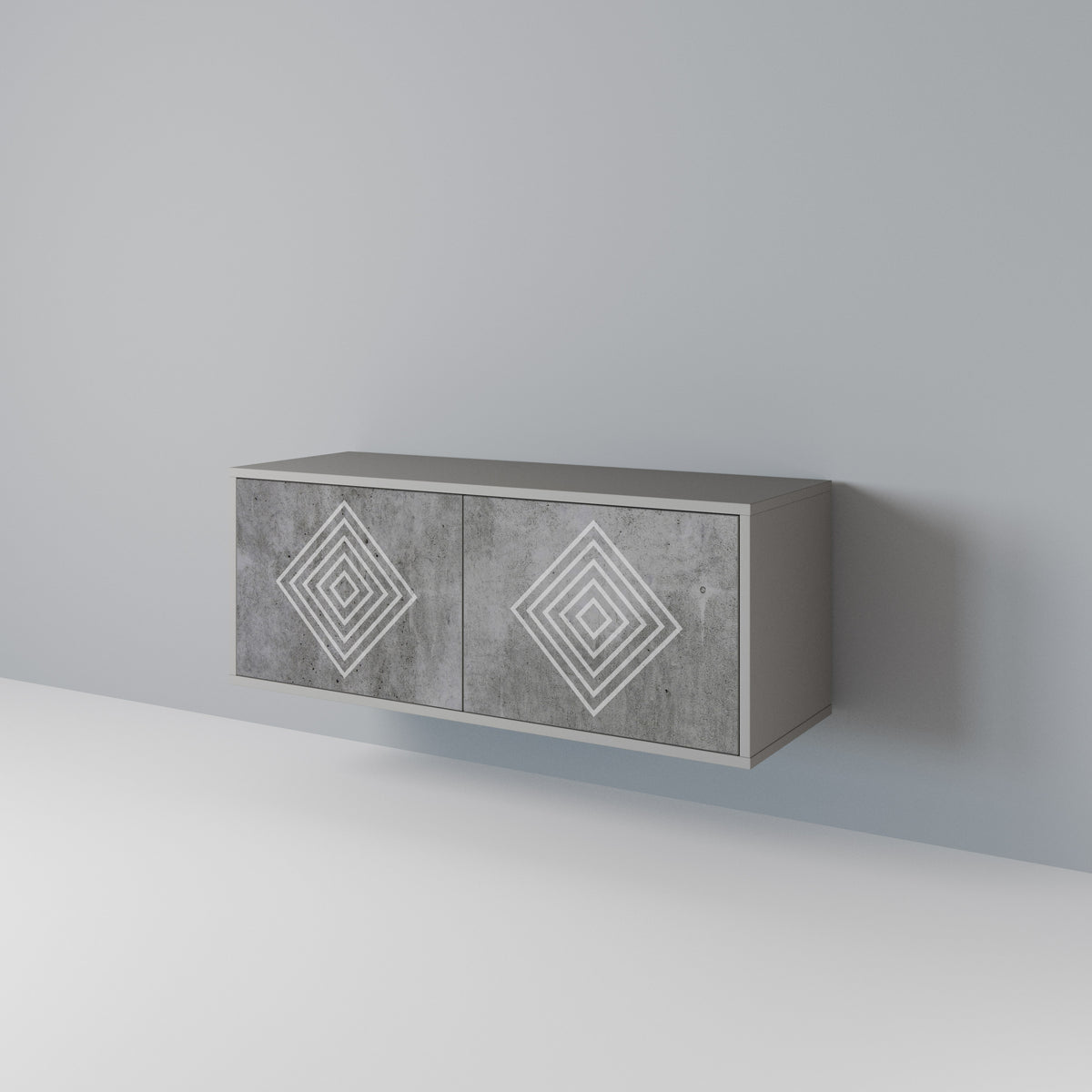 POLYGONAL ARTISTRY Móvel de TV Compacto de 2 Portas