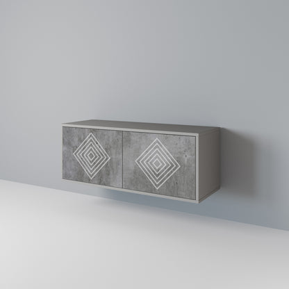 POLYGONAL ARTISTRY Móvel de TV Compacto de 2 Portas