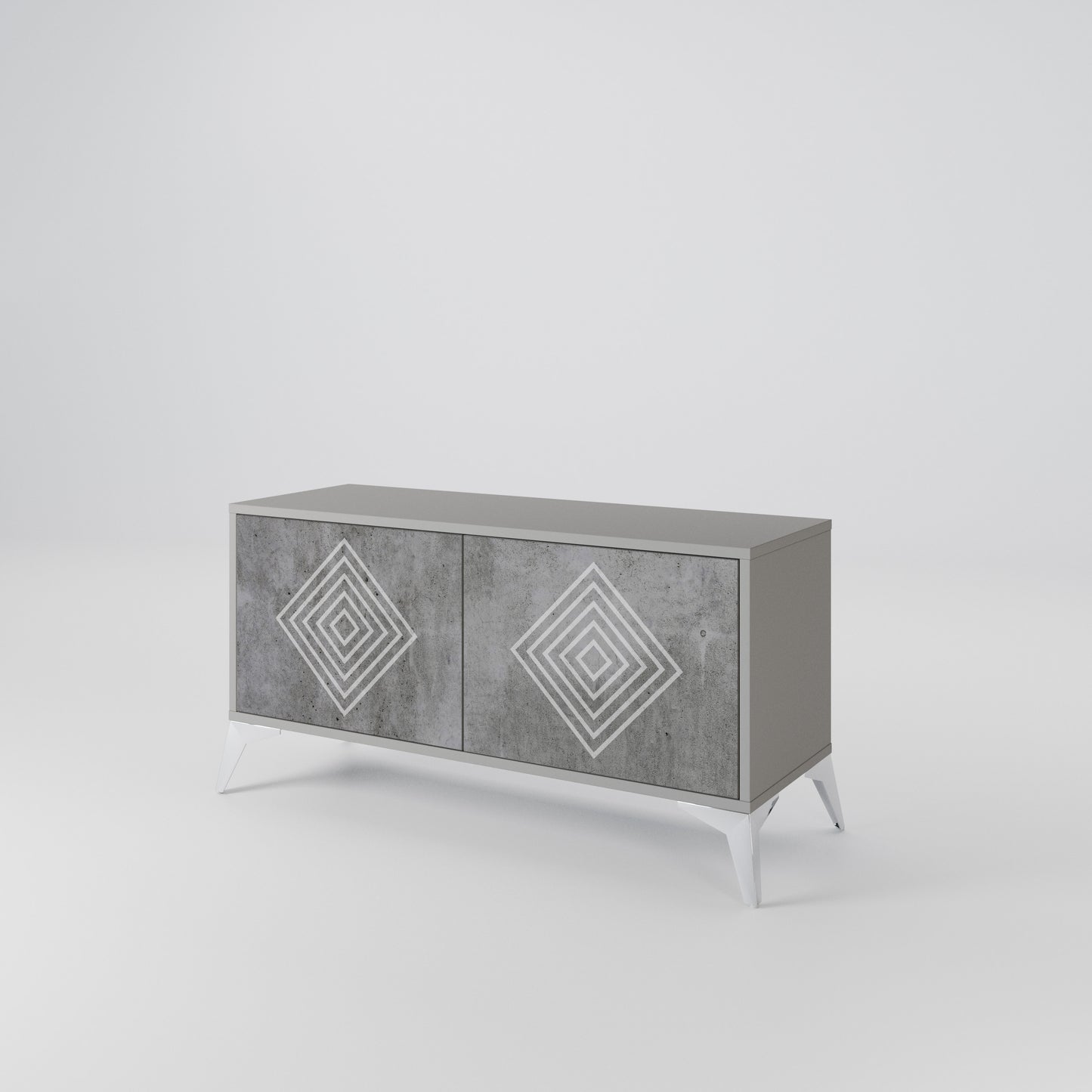POLYGONAL ARTISTRY Móvel de TV Compacto de 2 Portas