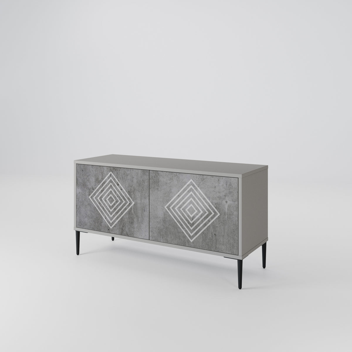 POLYGONAL ARTISTRY Móvel de TV Compacto de 2 Portas