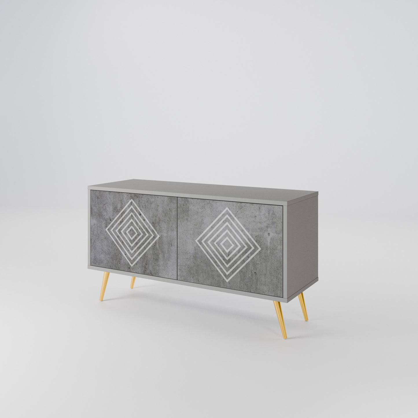 POLYGONAL ARTISTRY Móvel de TV Compacto de 2 Portas
