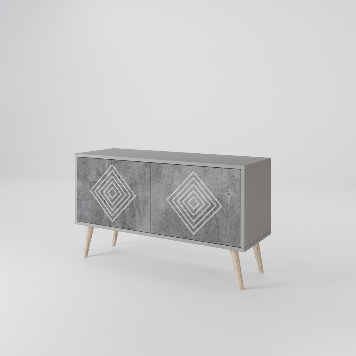 POLYGONAL ARTISTRY Móvel de TV Compacto de 2 Portas