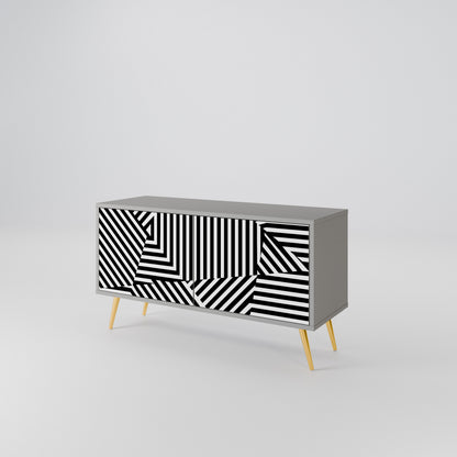 ILLUSIONARY LATTICE Móvel de TV Compacto de 2 Portas