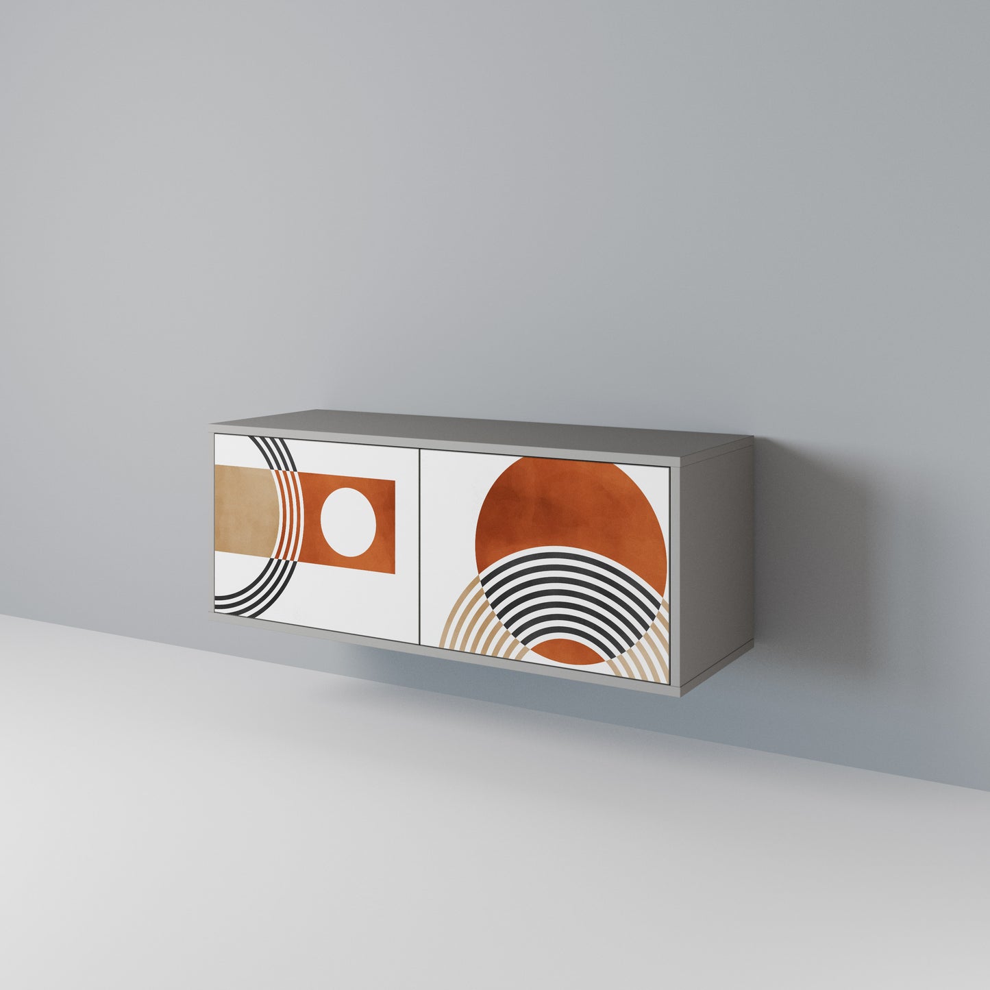 CIRCLE RHYTM Móvel de TV Compacto de 2 Portas