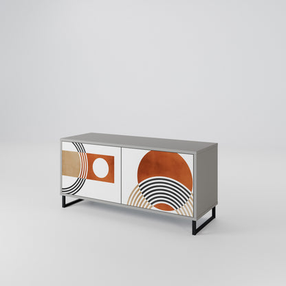 CIRCLE RHYTM Móvel de TV Compacto de 2 Portas