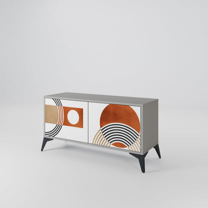 CIRCLE RHYTM Móvel de TV Compacto de 2 Portas