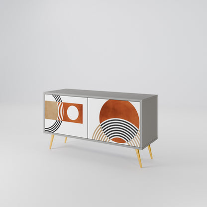 CIRCLE RHYTM Móvel de TV Compacto de 2 Portas