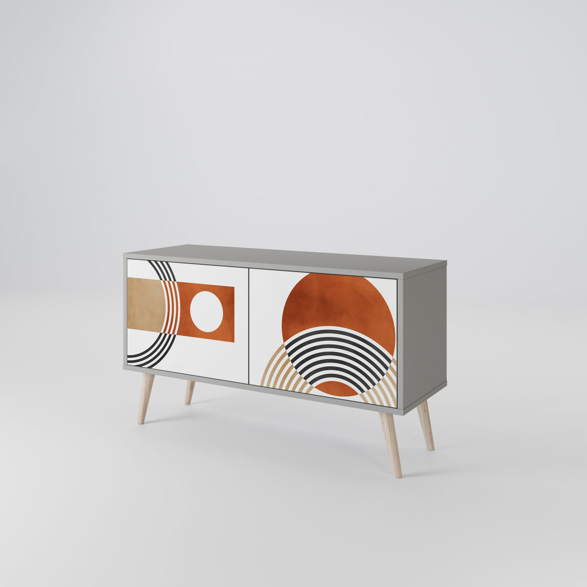 CIRCLE RHYTM Móvel de TV Compacto de 2 Portas