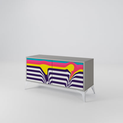 TONE COLLAPSE Móvel de TV Compacto de 2 Portas