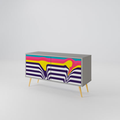 TONE COLLAPSE Móvel de TV Compacto de 2 Portas