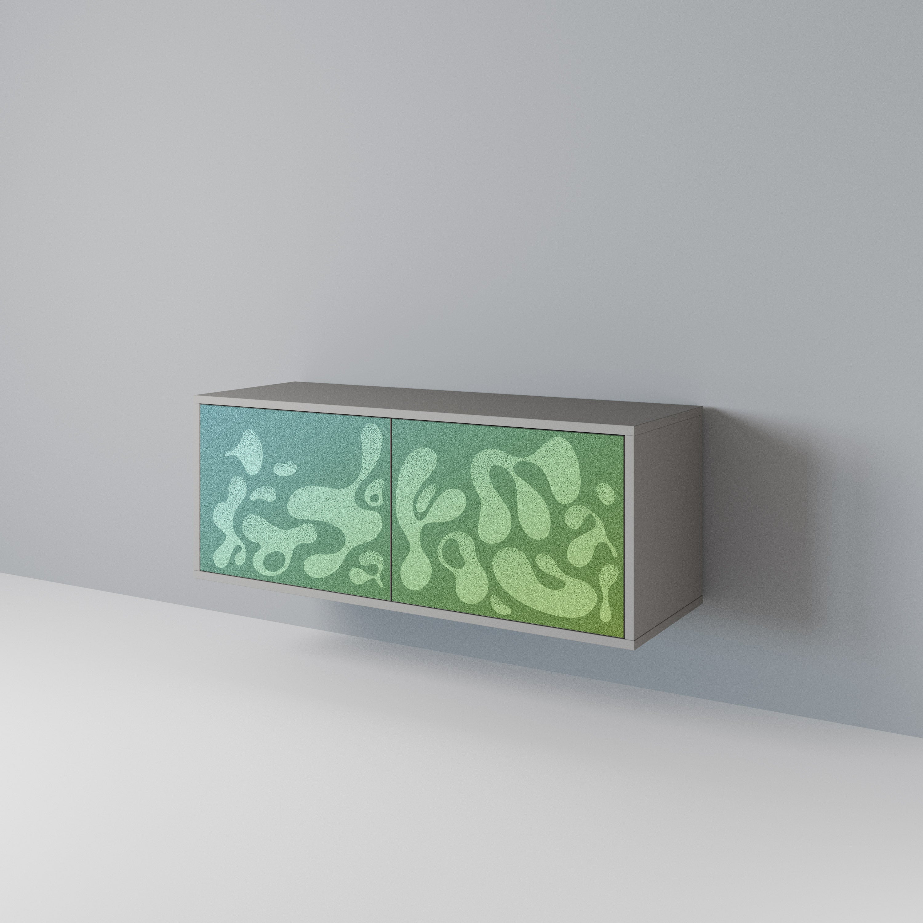 IRREGULAR BLUE Móvel de TV Compacto de 2 Portas