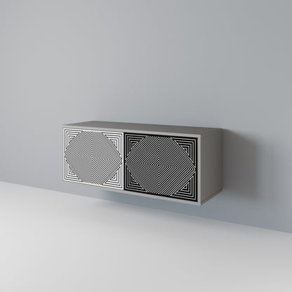 POLYGON ILLUSION Móvel de TV Compacto de 2 Portas