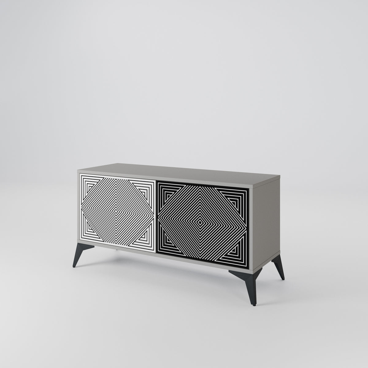 POLYGON ILLUSION Móvel de TV Compacto de 2 Portas