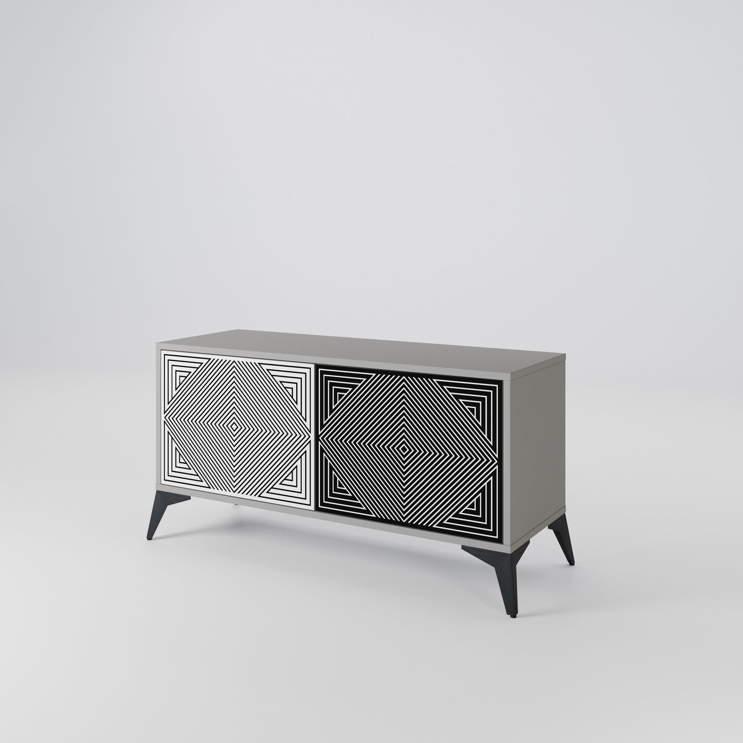 POLYGON ILLUSION Móvel de TV Compacto de 2 Portas