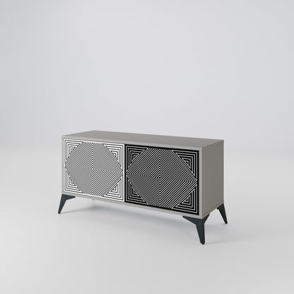 POLYGON ILLUSION Móvel de TV Compacto de 2 Portas