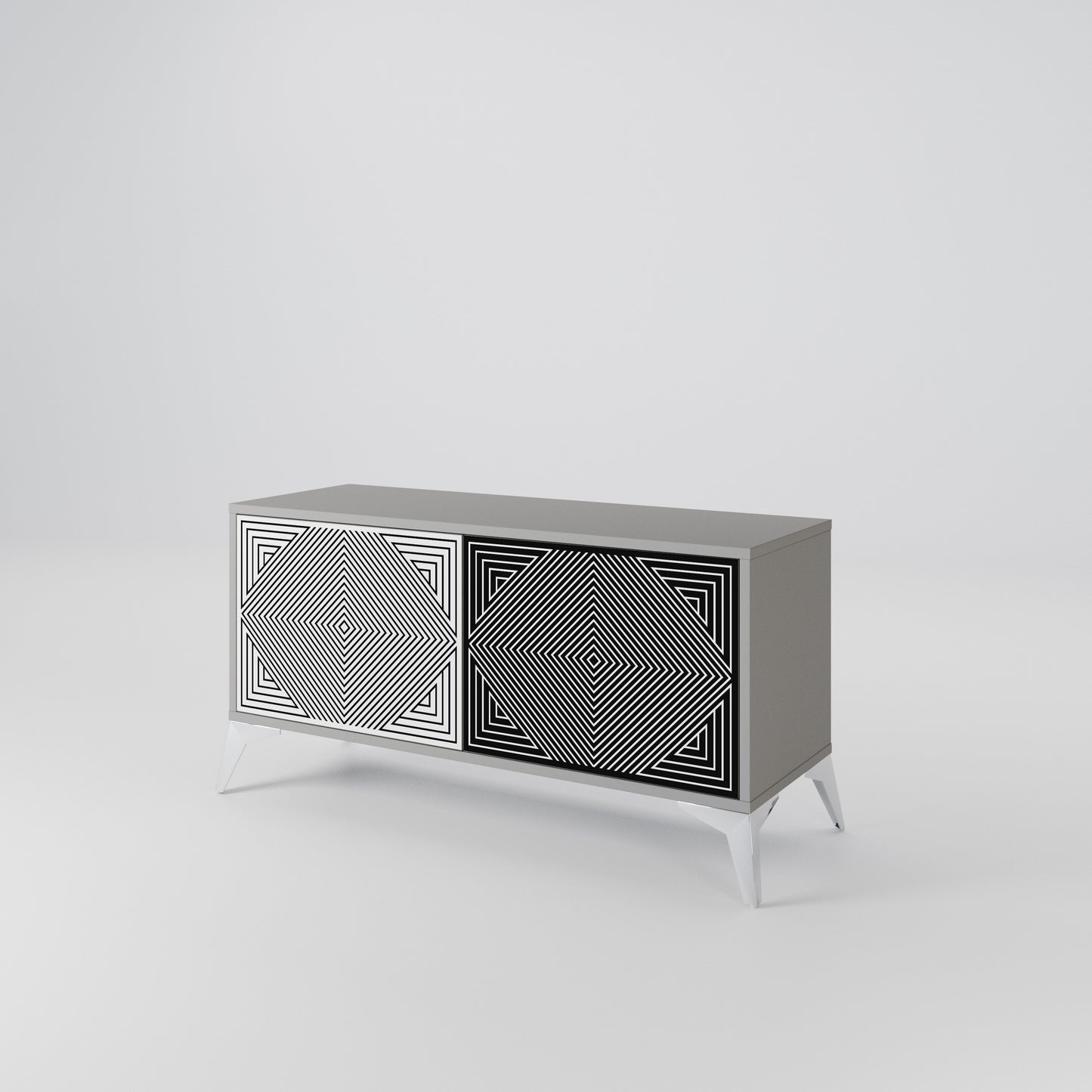 POLYGON ILLUSION Móvel de TV Compacto de 2 Portas
