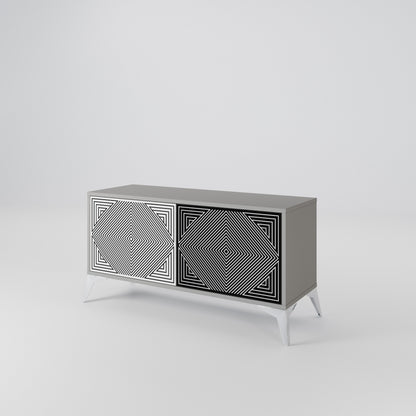 POLYGON ILLUSION Móvel de TV Compacto de 2 Portas