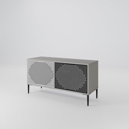 POLYGON ILLUSION Móvel de TV Compacto de 2 Portas