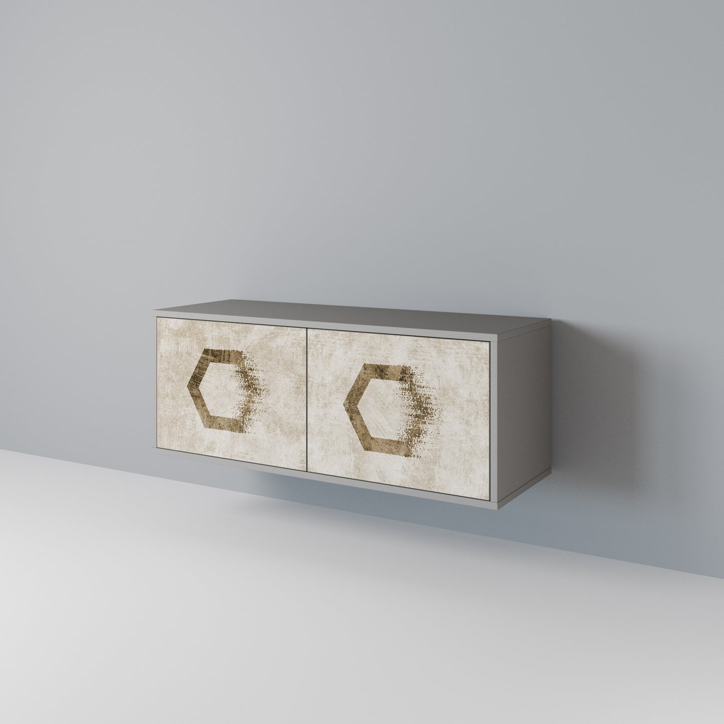 HEXAGONAL SHAPES Móvel de TV Compacto de 2 Portas