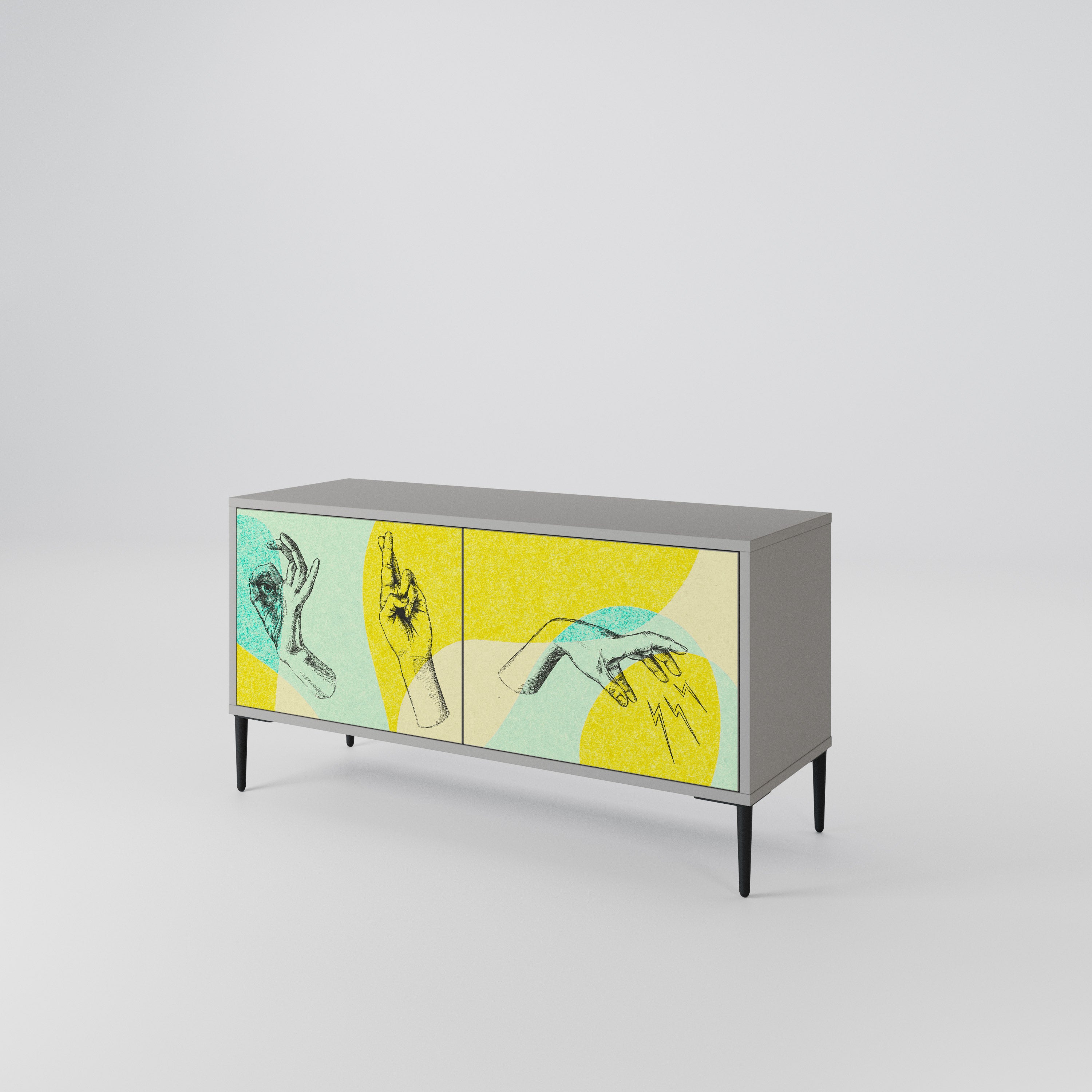 BODY LANGUAGE Compact 2-Door TV Cabinet