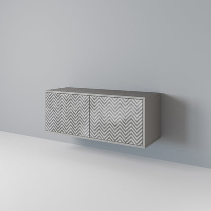 CONCRETE ZIG ZAG Móvel de TV Compacto de 2 Portas