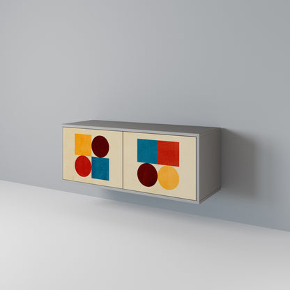 GEOMETRIC PUZZLE Móvel de TV Compacto de 2 Portas