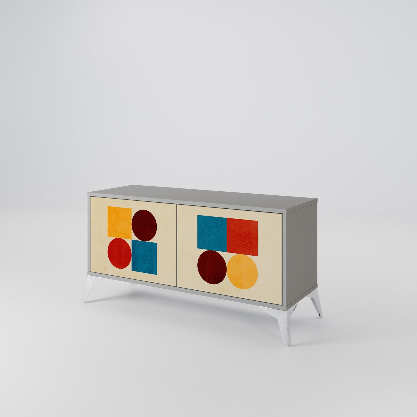 GEOMETRIC PUZZLE Móvel de TV Compacto de 2 Portas
