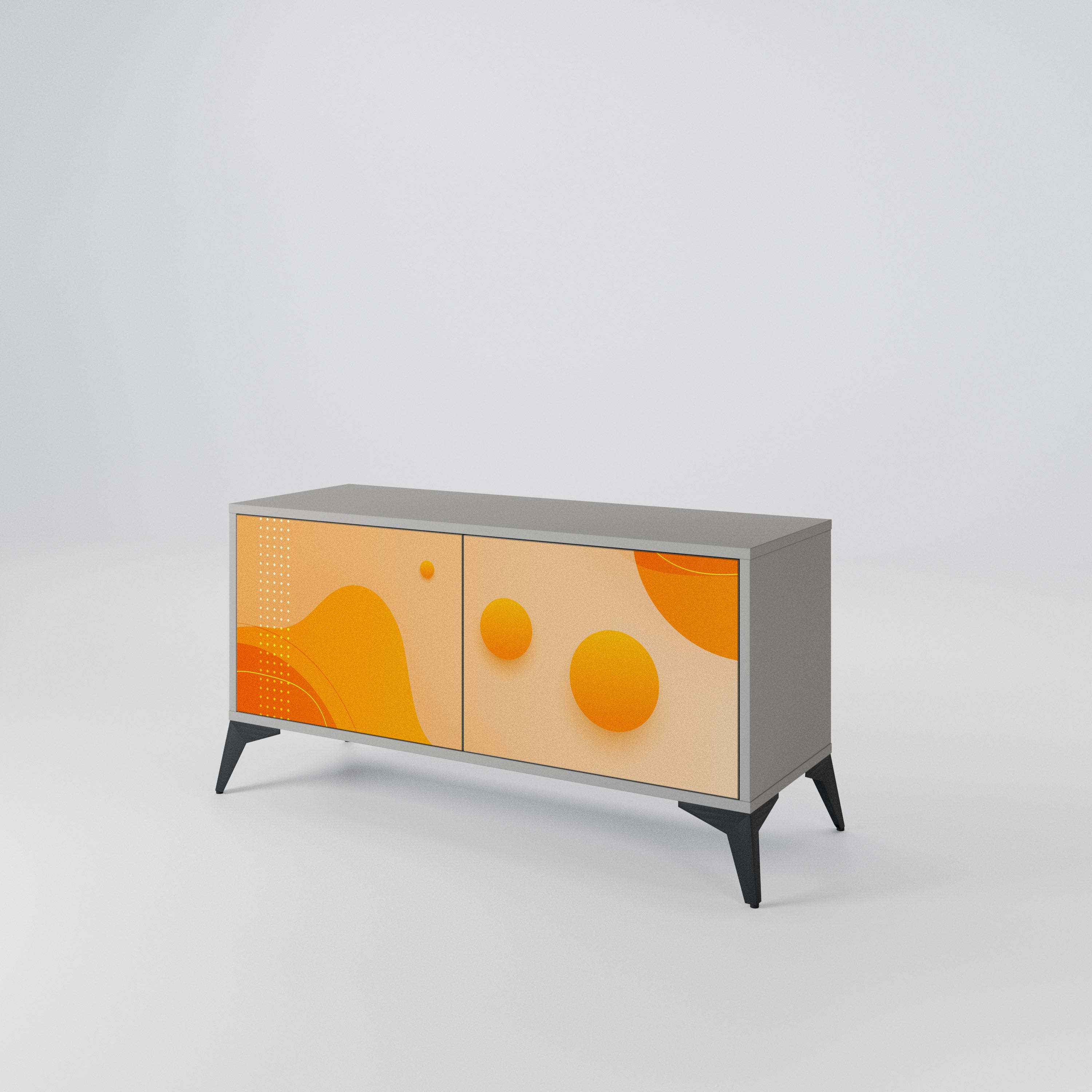 ORANGE ARRANGEMENT Compact 2-Door TV Cabinet