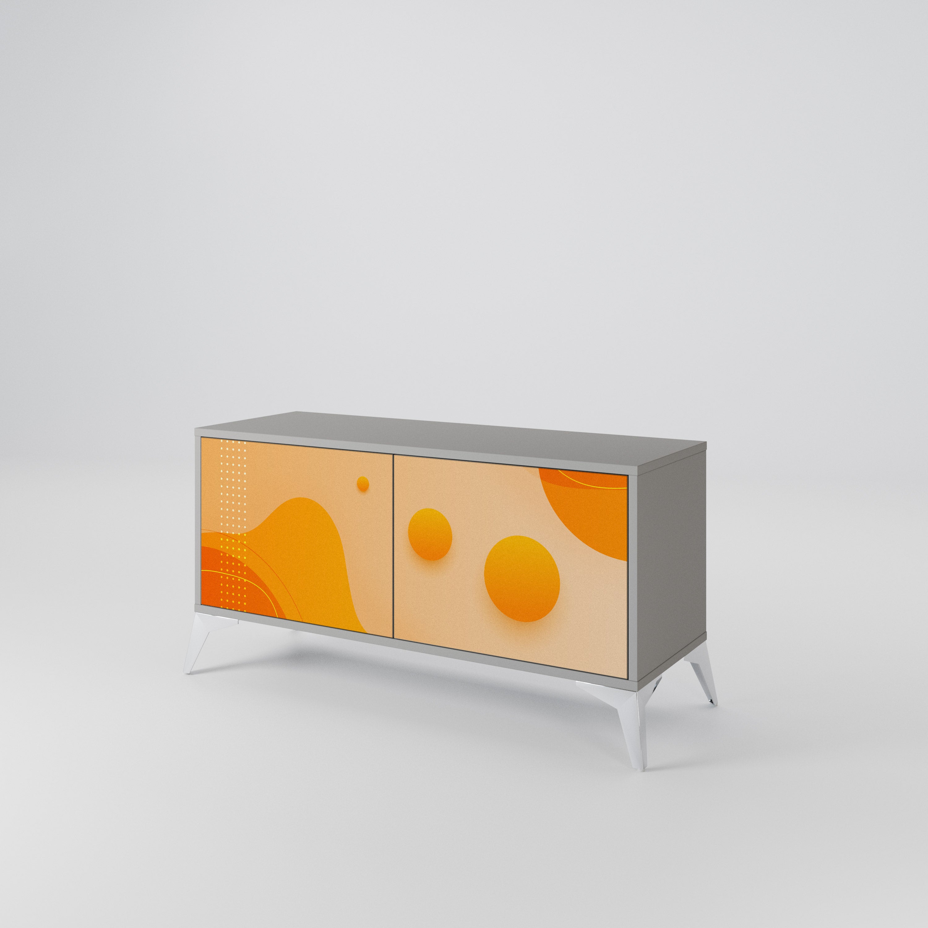 ORANGE ARRANGEMENT Compact 2-Door TV Cabinet